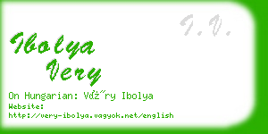 ibolya very business card